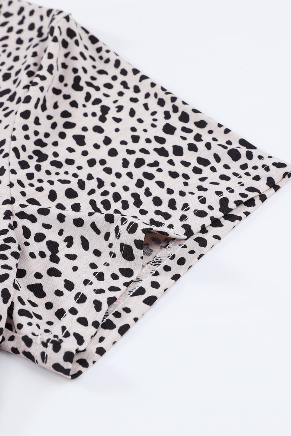 Cheetah Print O-neck Short Sleeve T Shirt