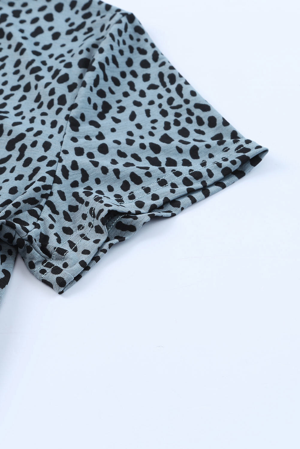 Cheetah Print O-neck Short Sleeve T Shirt