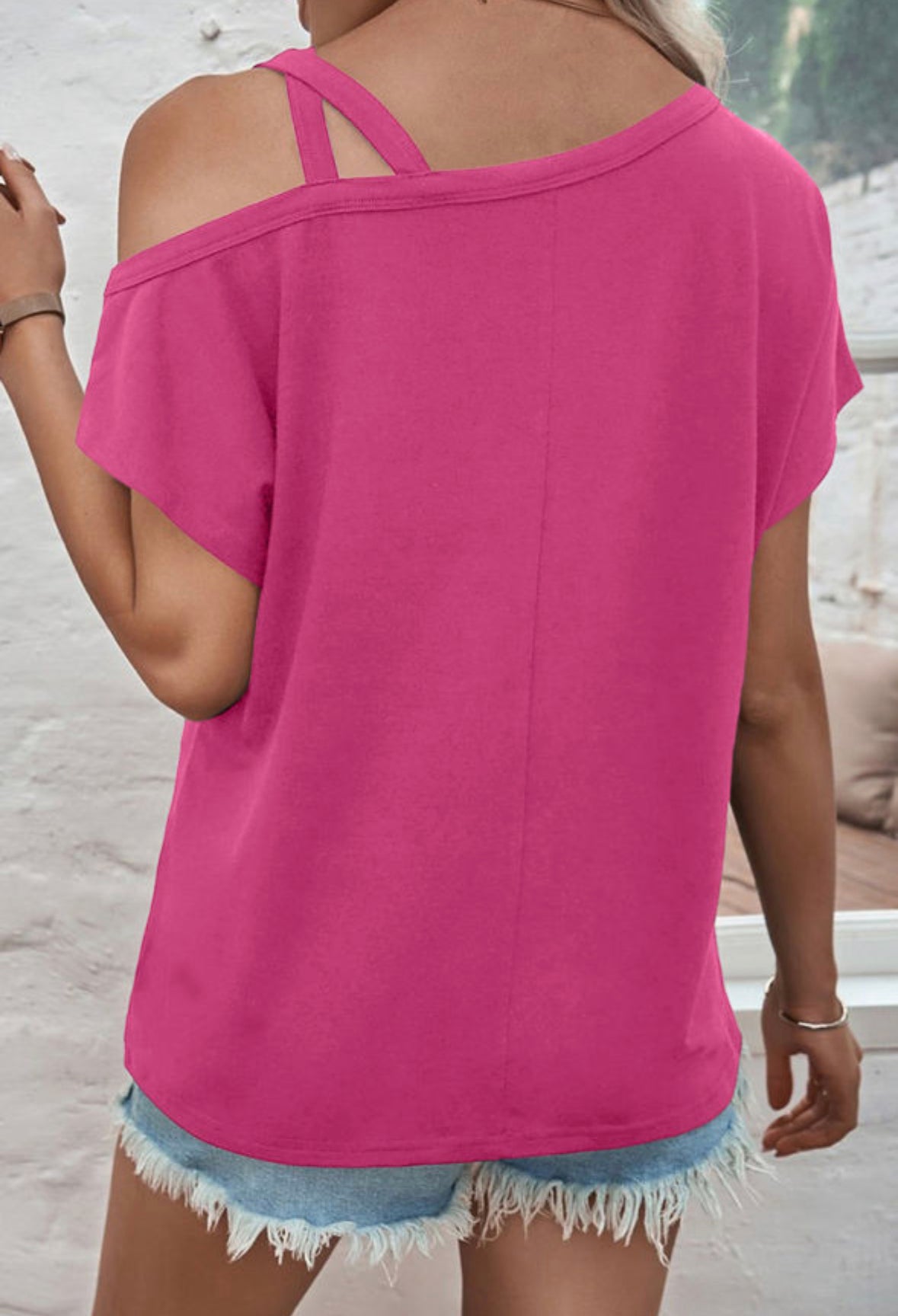 Rose Criss Cross Top