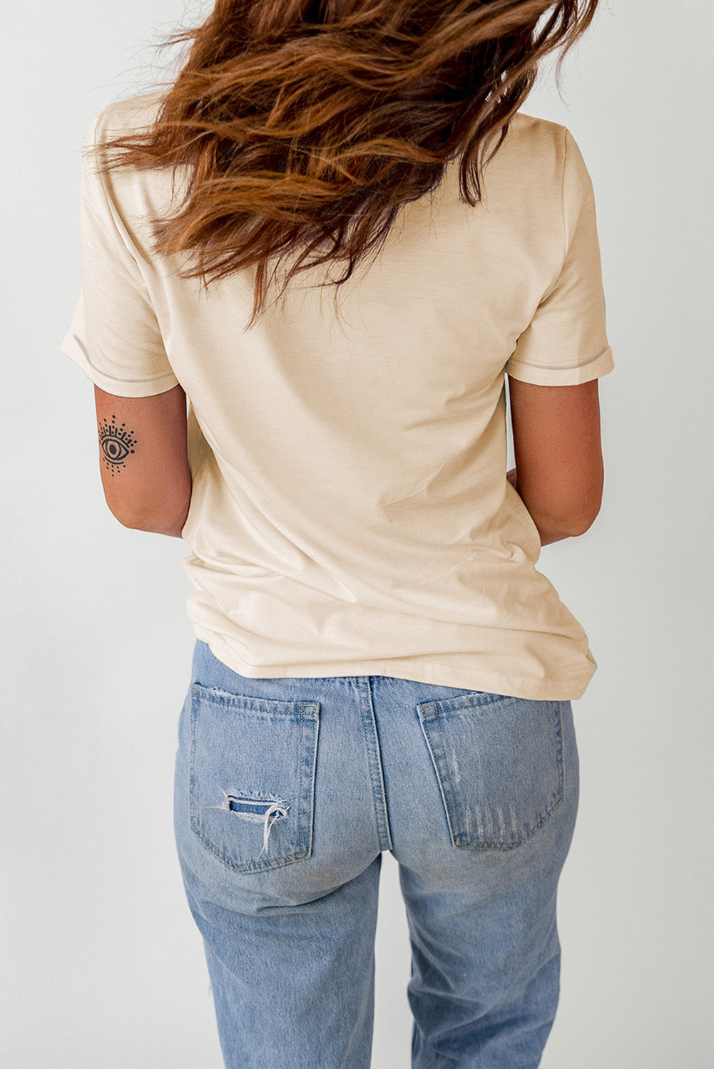 Don't Be like the Rest of them Darling Cuffed Sleeve Tee Shirt