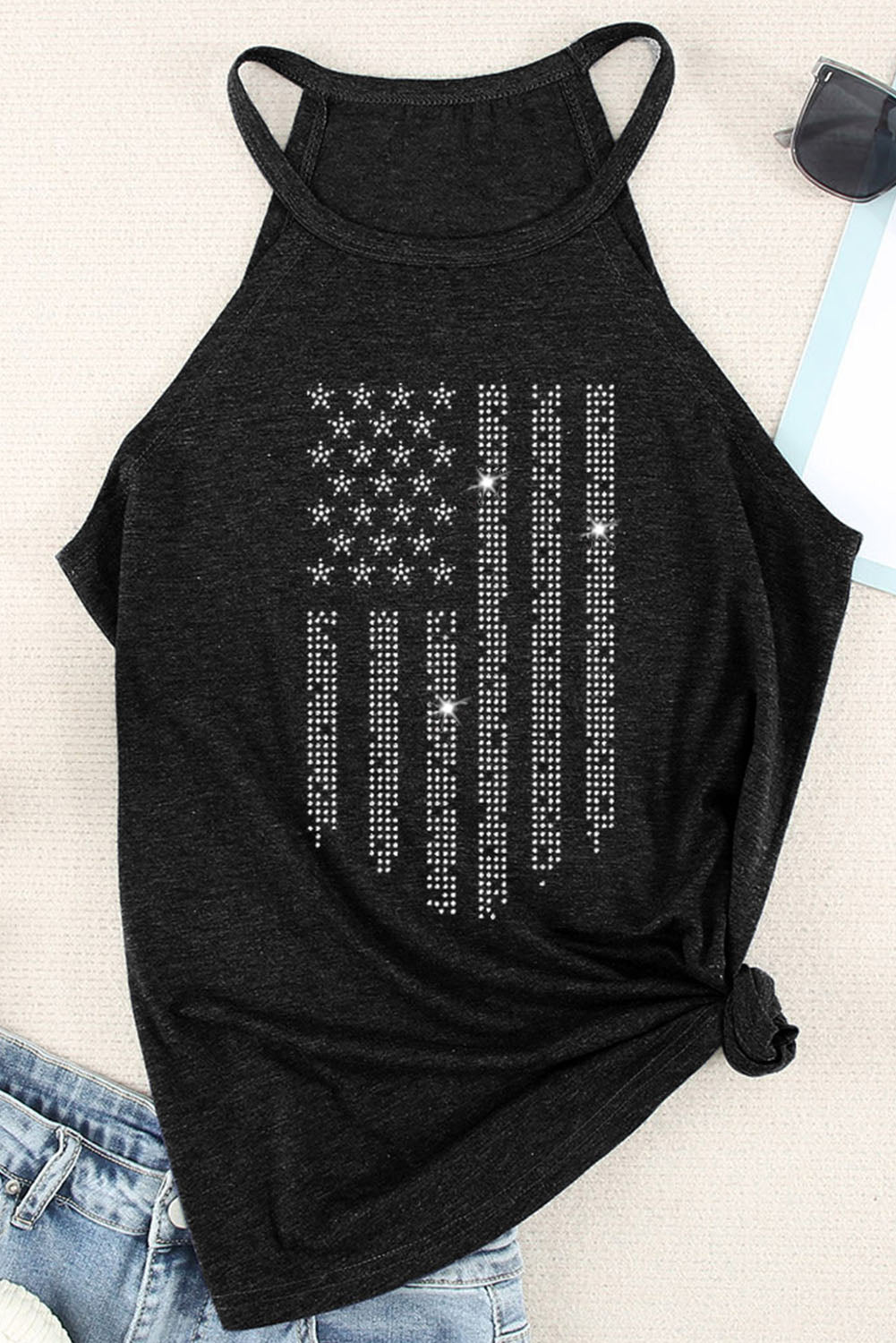 Flag Grecian Neck Tank