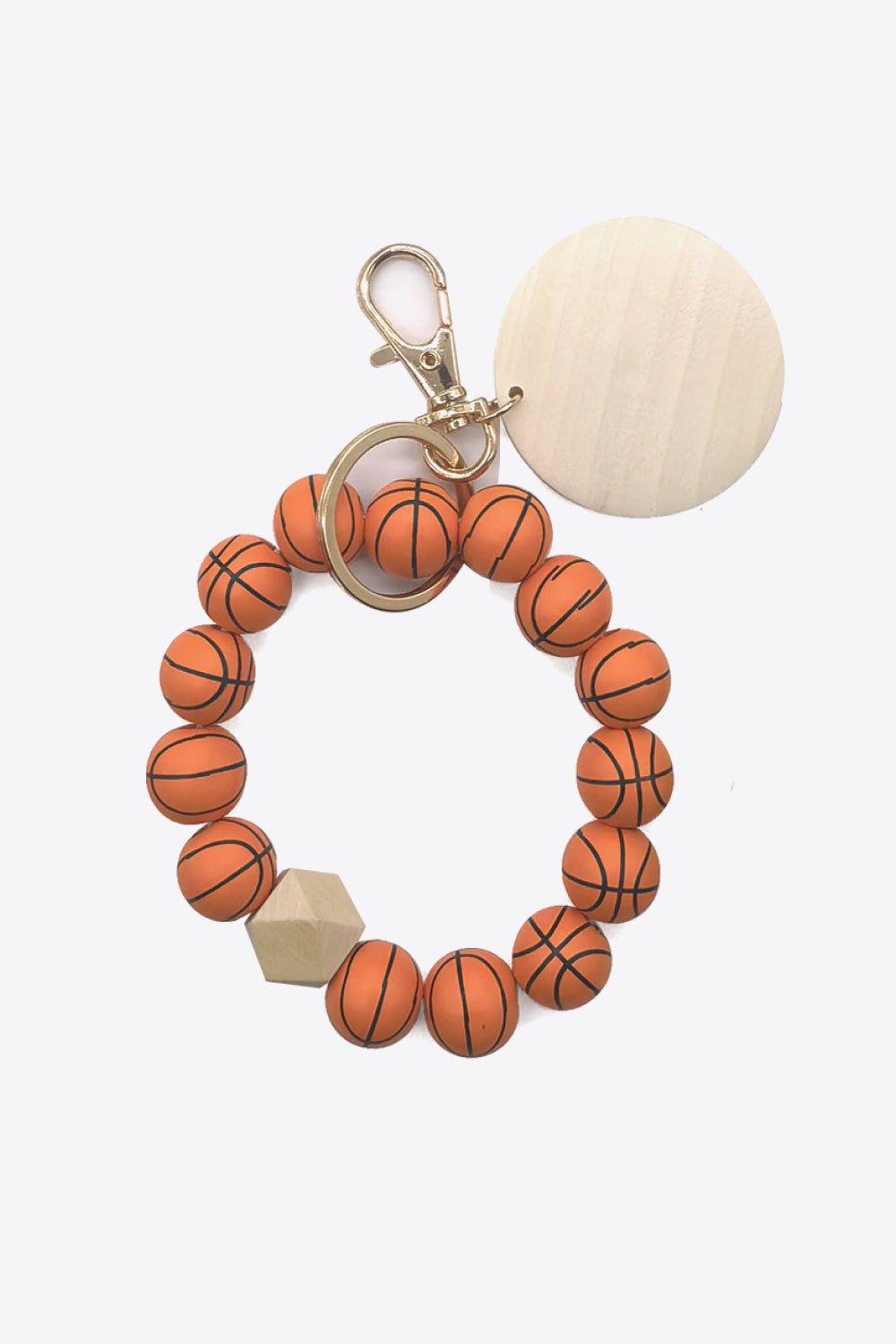 4-Pack Wristlet Wooden Bead Key Chain