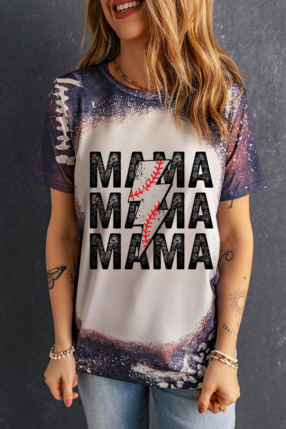 MAMA Graphic Neck Tee