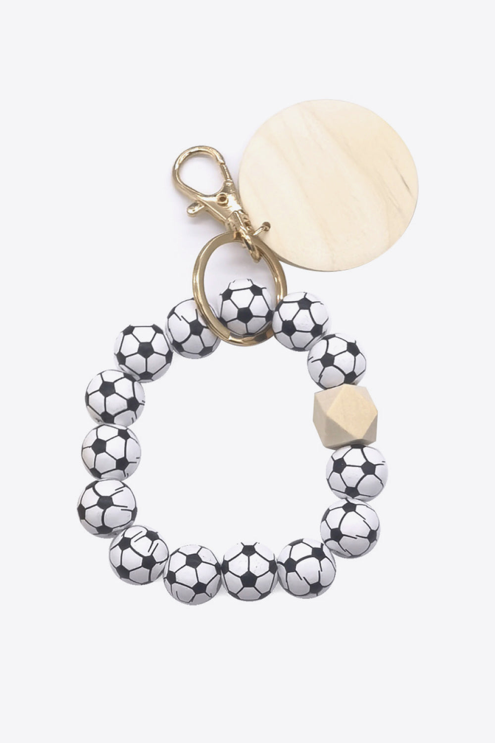 4-Pack Wristlet Wooden Bead Key Chain