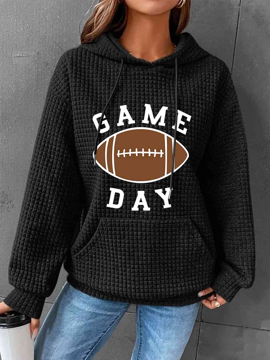 GAME DAY Graphic Drawstring Hoodie