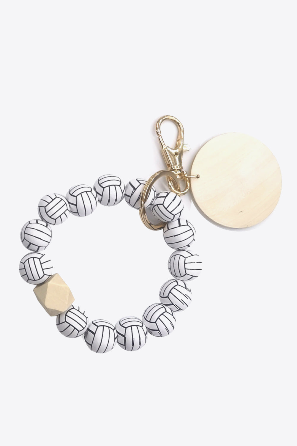 4-Pack Wristlet Wooden Bead Key Chain