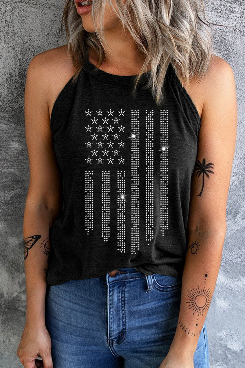 Flag Grecian Neck Tank