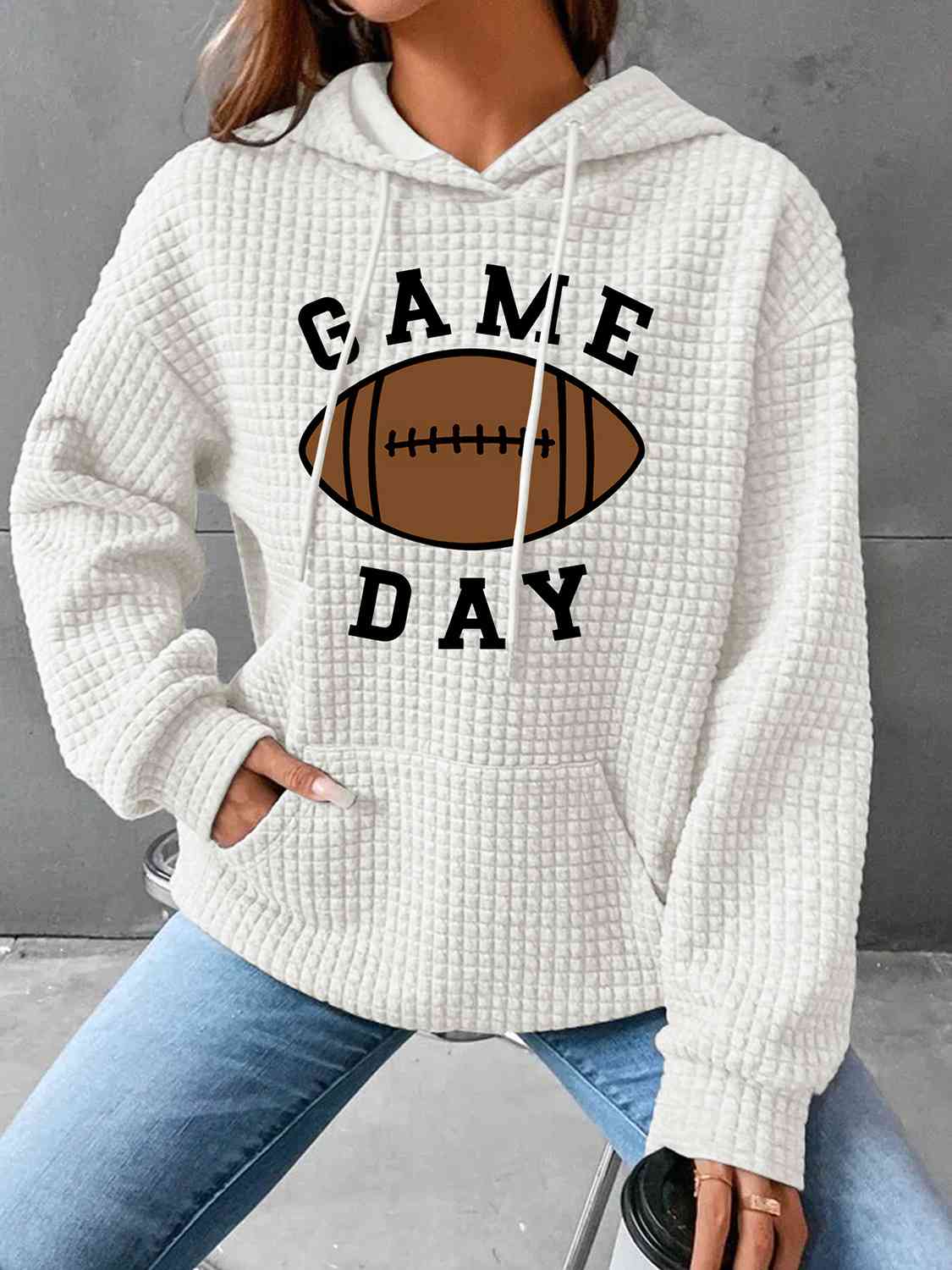 GAME DAY Graphic Drawstring Hoodie