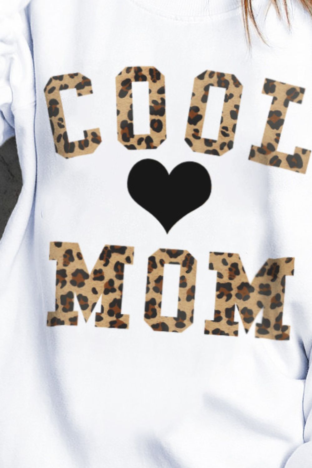 COOL MOM Heart Graphic Sweatshirt