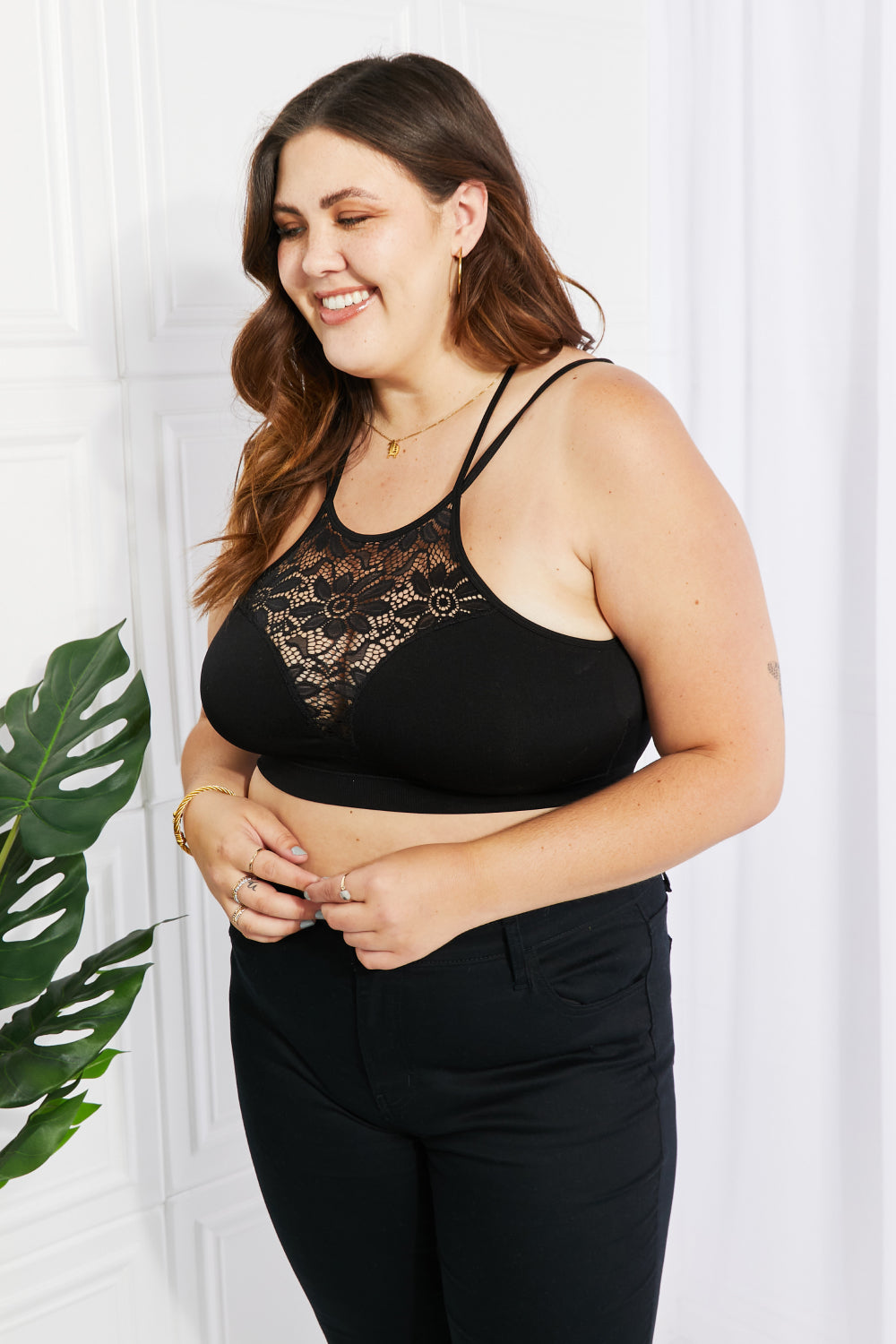 Romantic Night Full Size Lace Cutout Bralette
