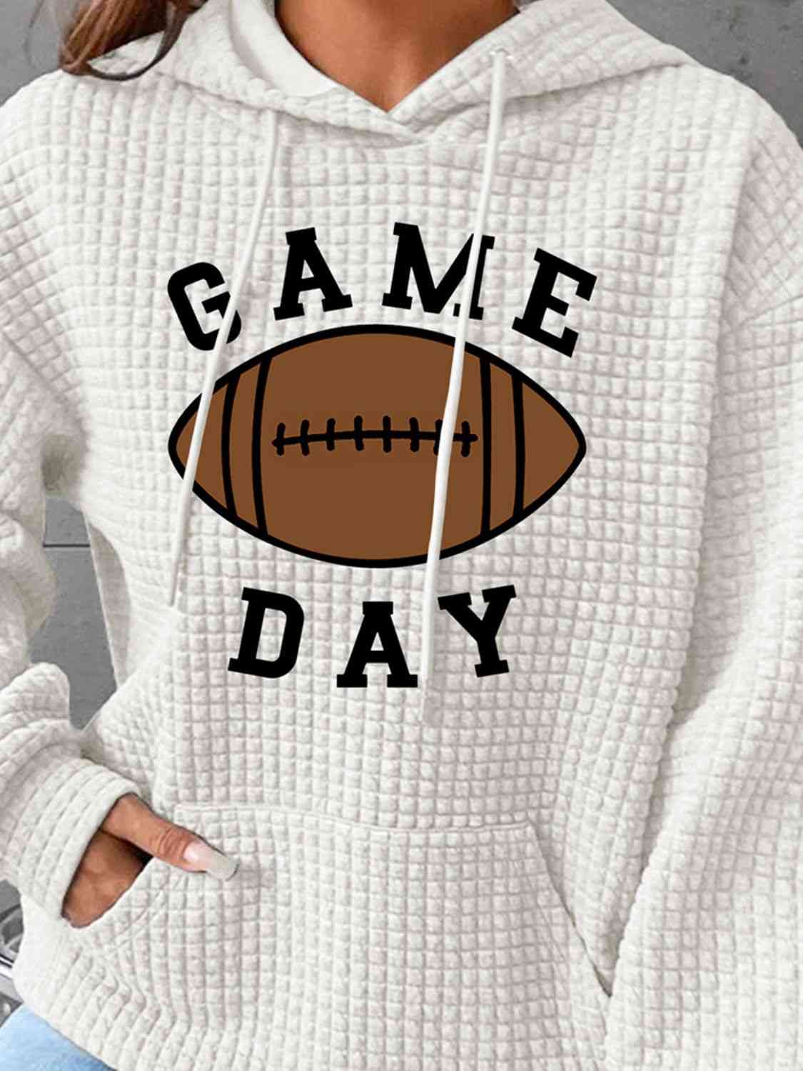 GAME DAY Graphic Drawstring Hoodie