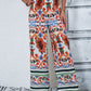 Printed High-Rise Wide Leg Pants