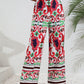 Printed High-Rise Wide Leg Pants