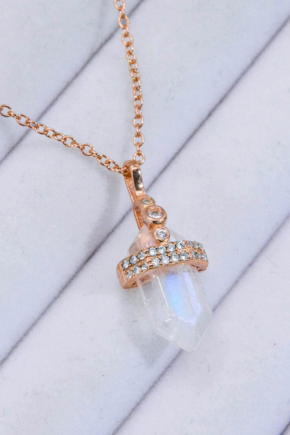 Sterling Silver Moonstone Pendant Necklace