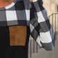 Plaid Round Neck Long Sleeve T-Shirt