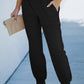 Wide Waistband Pocketed Joggers