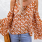 Summer Nights Cold-Shoulder Flare Sleeve Blouse