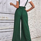 Tie Belt Wide Leg Overalls