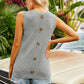 Buttoned Pocket Knit Tank