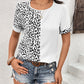 Leopard Round Neck Short Sleeve Tee