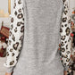 Leopard Graphic Round Neck Long Sleeve T-Shirt