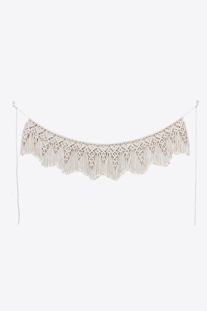 Macrame Fringe Wall Hanging Decor