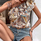 Printed Ruffled One-Shoulder Top