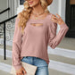Cold Shoulder Square Neck Cutout Blouse