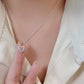 Moonstone Heart Lock Pendant Necklace