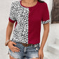 Leopard Round Neck Short Sleeve Tee
