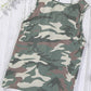 Camouflage Print Cutout Hem Detail Tank