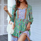 Floral Tied Balloon Sleeve Mini Dress