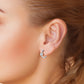 18k Gold-Plated Inlaid Moissanite Huggie Earrings