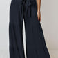 Tie Front Smocked Tiered Culottes