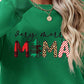 Letter Graphic Round Neck Long Sleeve Sweatshirt