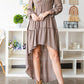 Frill Trill Flounce Sleeve High-Low Dress