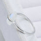 Natural Moonstone Platinum-Plated Ring