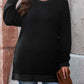 Plus Size Side Slit Sweatshirt