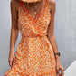 Floral Frill Trim Sleeveless Mini Dress