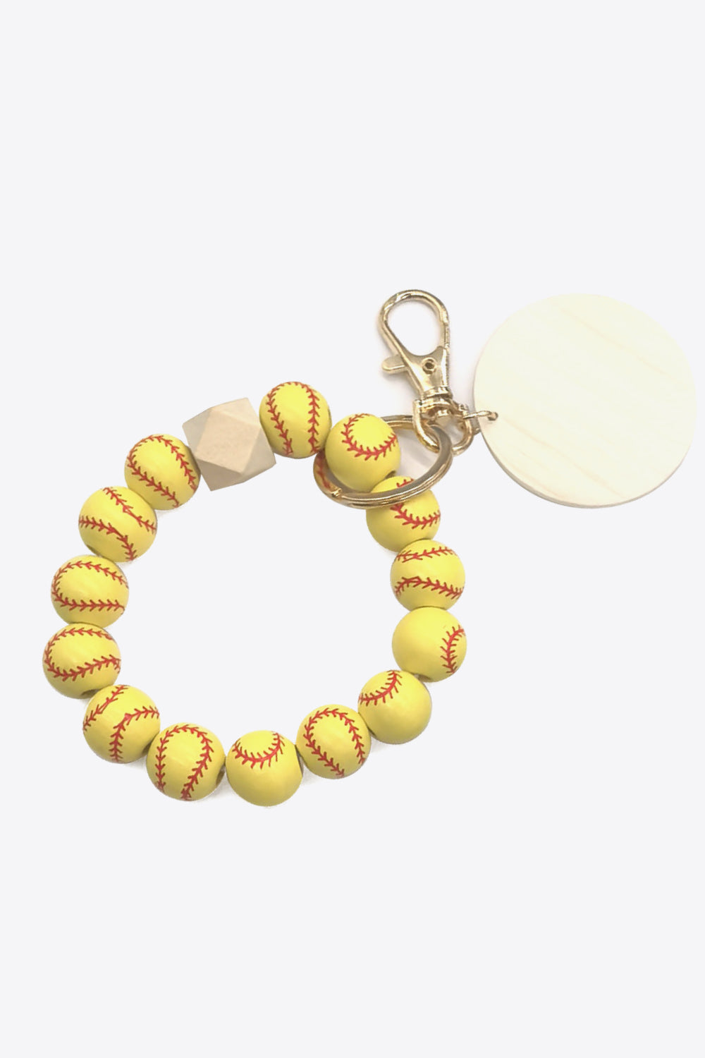 4-Pack Wristlet Wooden Bead Key Chain