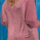Plus Size MERRY CHRISTMAS Striped Long Sleeve T-Shirt