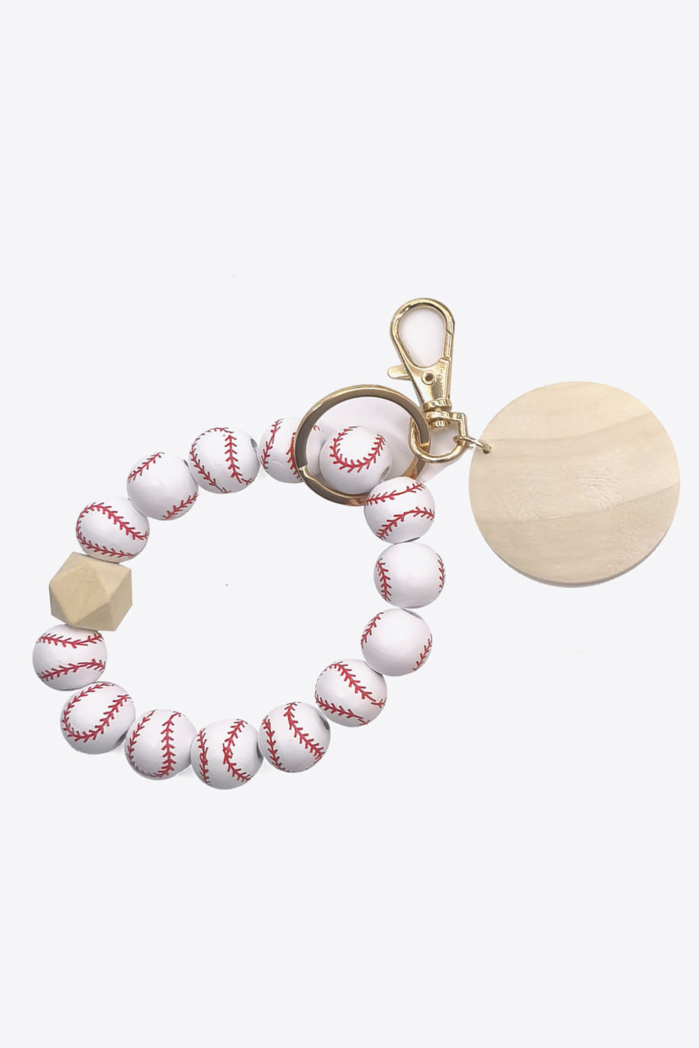 4-Pack Wristlet Wooden Bead Key Chain