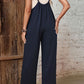 Tied Wide Leg Overalls