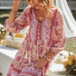 Floral Tied Balloon Sleeve Mini Dress