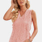 Studded Scoop Neck Ribbed Tank