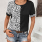 Leopard Round Neck Short Sleeve Tee