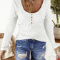 Button Front Scoop Neck Top