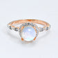 Round Moonstone Ring