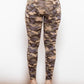 Full Size Camouflage Buttoned Leggings