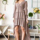 Frill Trill Flounce Sleeve High-Low Dress